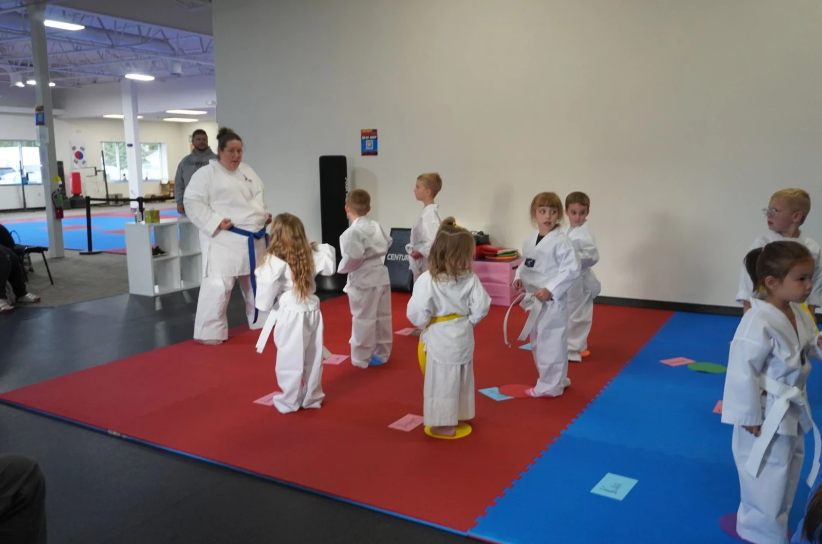 Child building coordination in martial arts