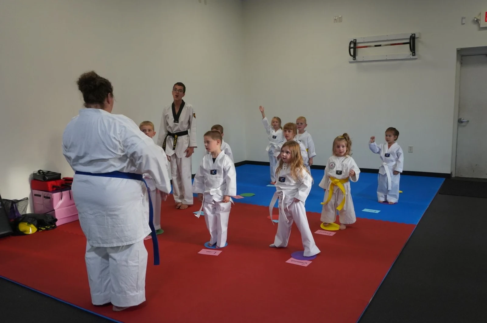 Kids learning patience through martial arts
